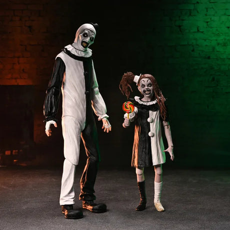 NECA Terrifier 2 Ultimate Art The Clown & Little Pale Girl 2er-Pack Actionfiguren