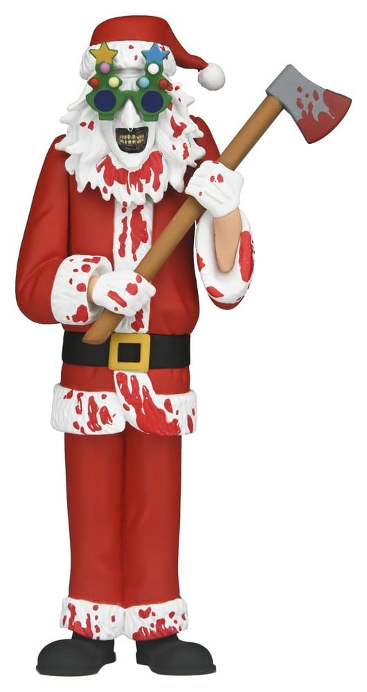 NECA Terrifier 3 Toony Terrors Art the Clown Santa Suit Bloody Version Actionfigur