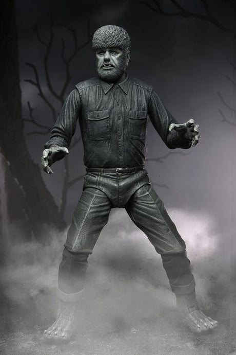 NECA Universal Monsters Ultimate The Wolf Man (Black & White) Actionfigur