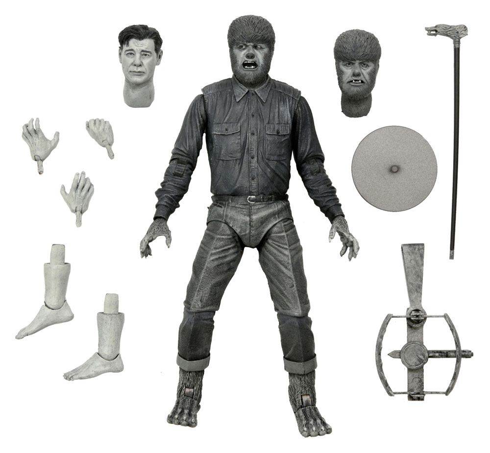 NECA Universal Monsters Ultimate The Wolf Man (Black & White) Actionfigur