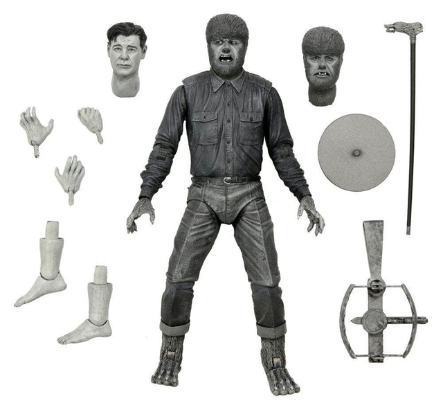 NECA Universal Monsters Ultimate The Wolf Man (Black & White) Actionfigur