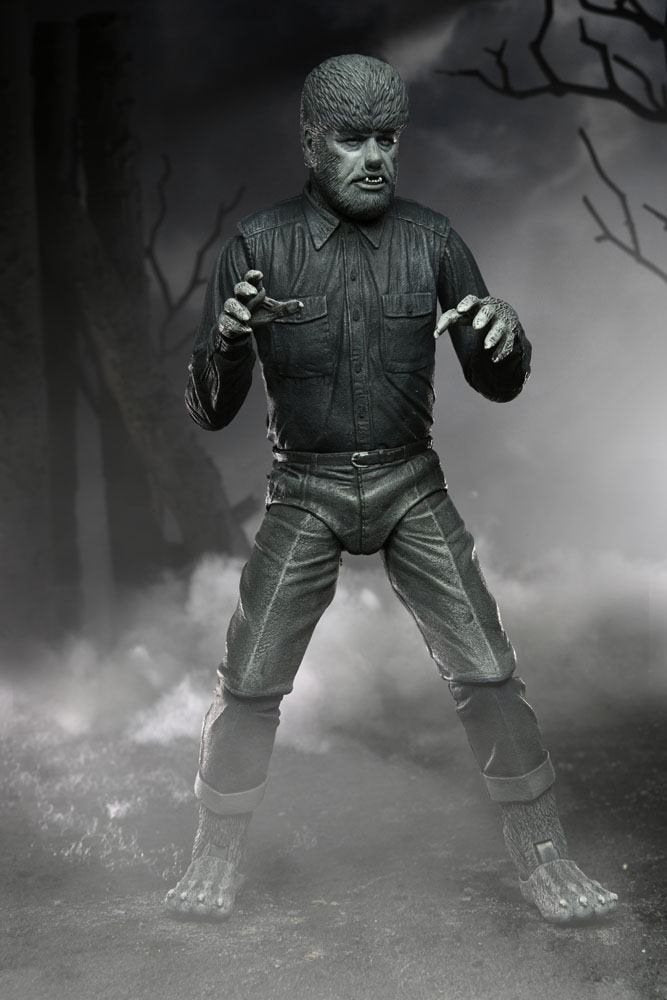 NECA Universal Monsters Ultimate The Wolf Man (Black & White) Actionfigur