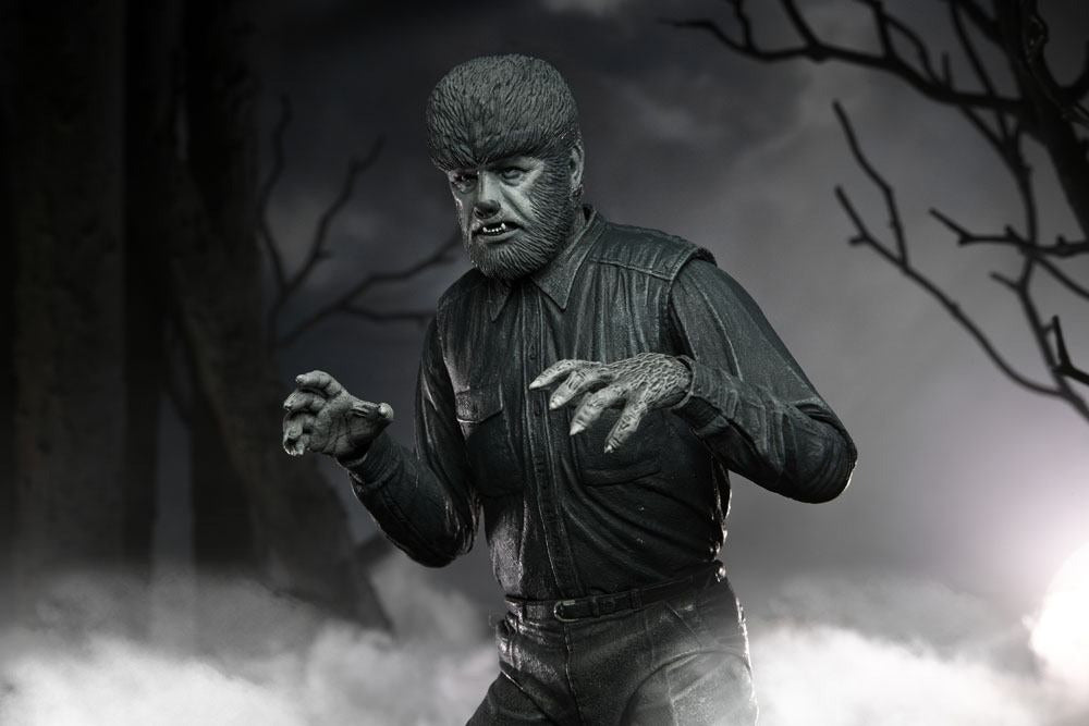 NECA Universal Monsters Ultimate The Wolf Man (Black & White) Actionfigur