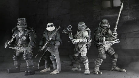 NECA Universal Monsters x Teenage Mutant Ninja Turtles Black & White Actionfiguren