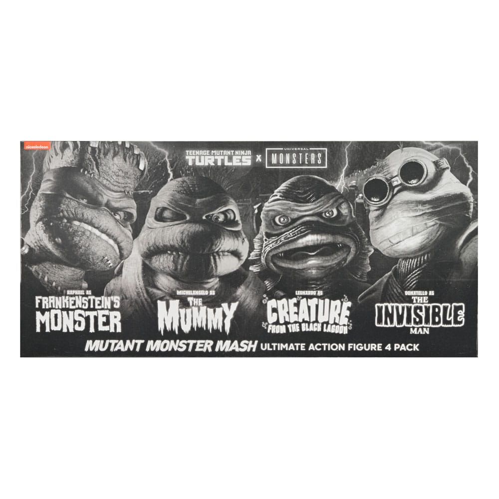 NECA Universal Monsters x Teenage Mutant Ninja Turtles Black & White Actionfiguren