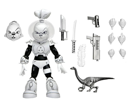 NECA Usagi Yojimbo Space Usagi Yojimbo Black & White Actionfigur 18 cm