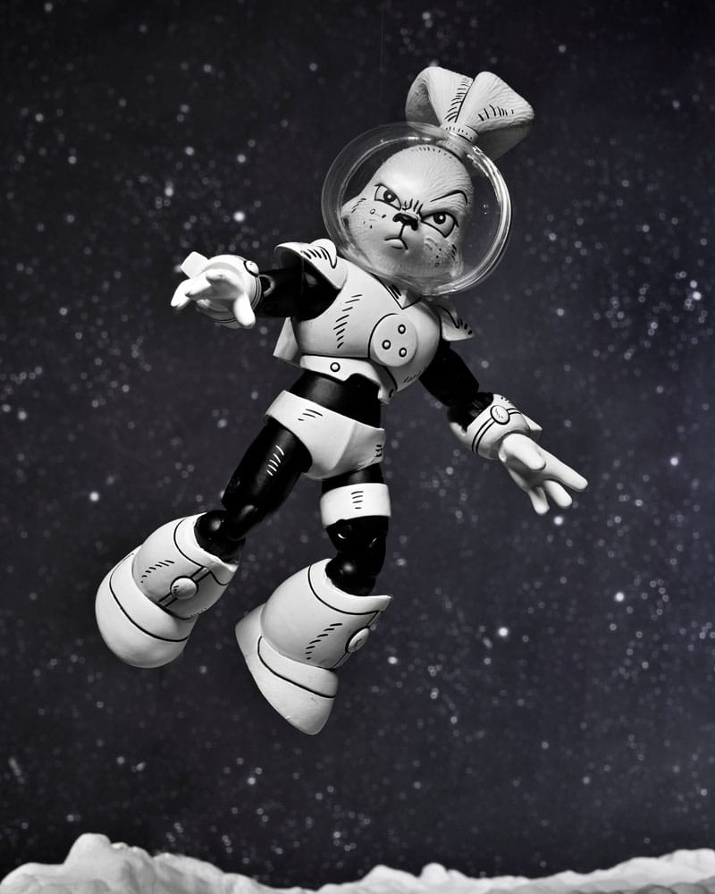 NECA Usagi Yojimbo Space Usagi Yojimbo Black & White Actionfigur 18 cm