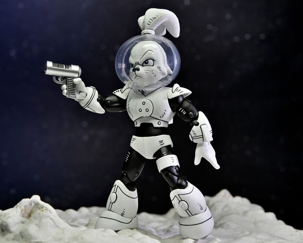 NECA Usagi Yojimbo Space Usagi Yojimbo Black & White Actionfigur 18 cm