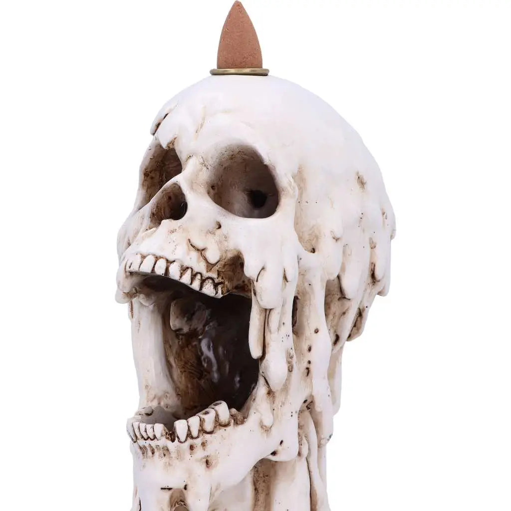 Nemesis Now Skull Scorching Incense Burner / Räucherkegelhalter