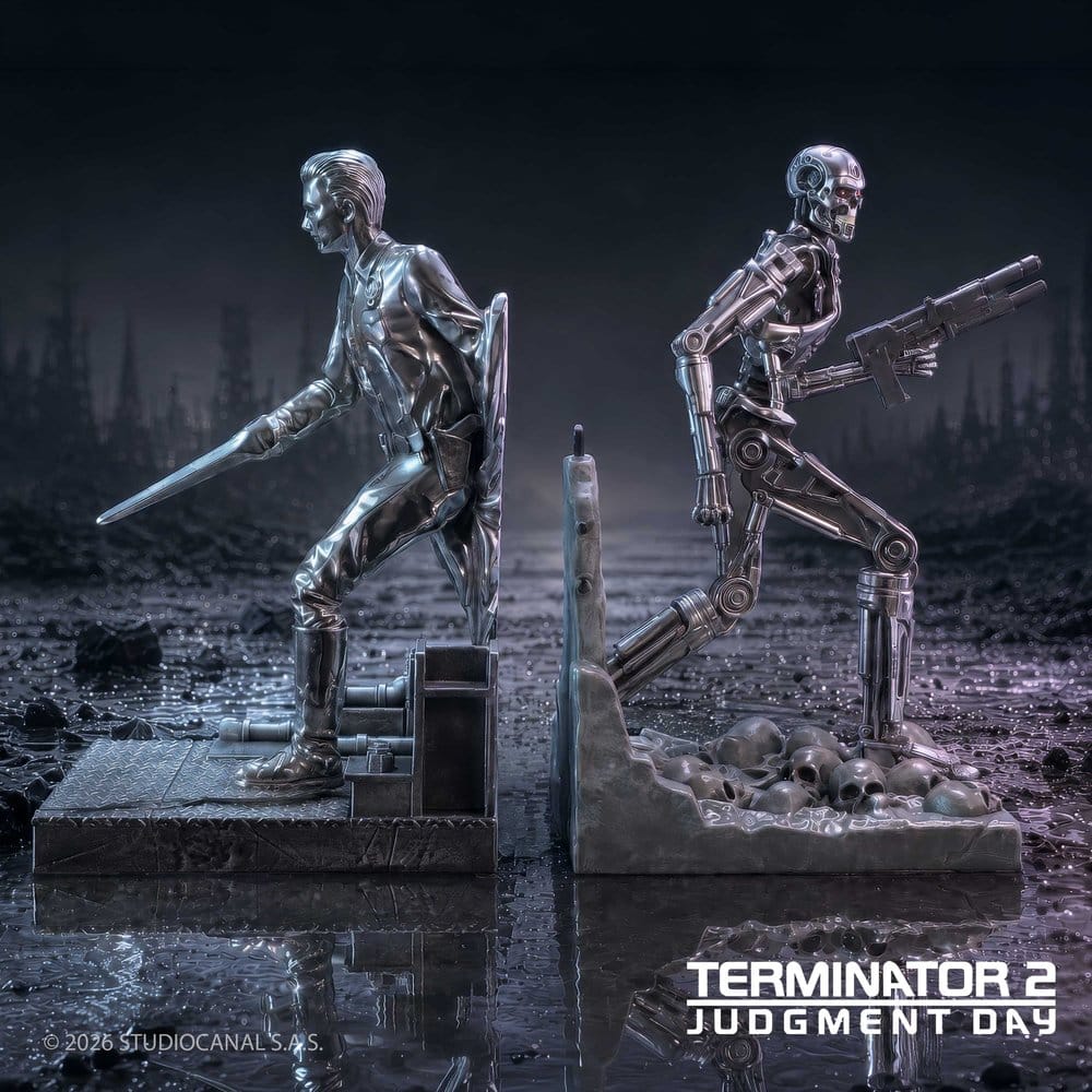 Nemesis Now Terminator 2 T-1000 vs T-800 Buchstützen