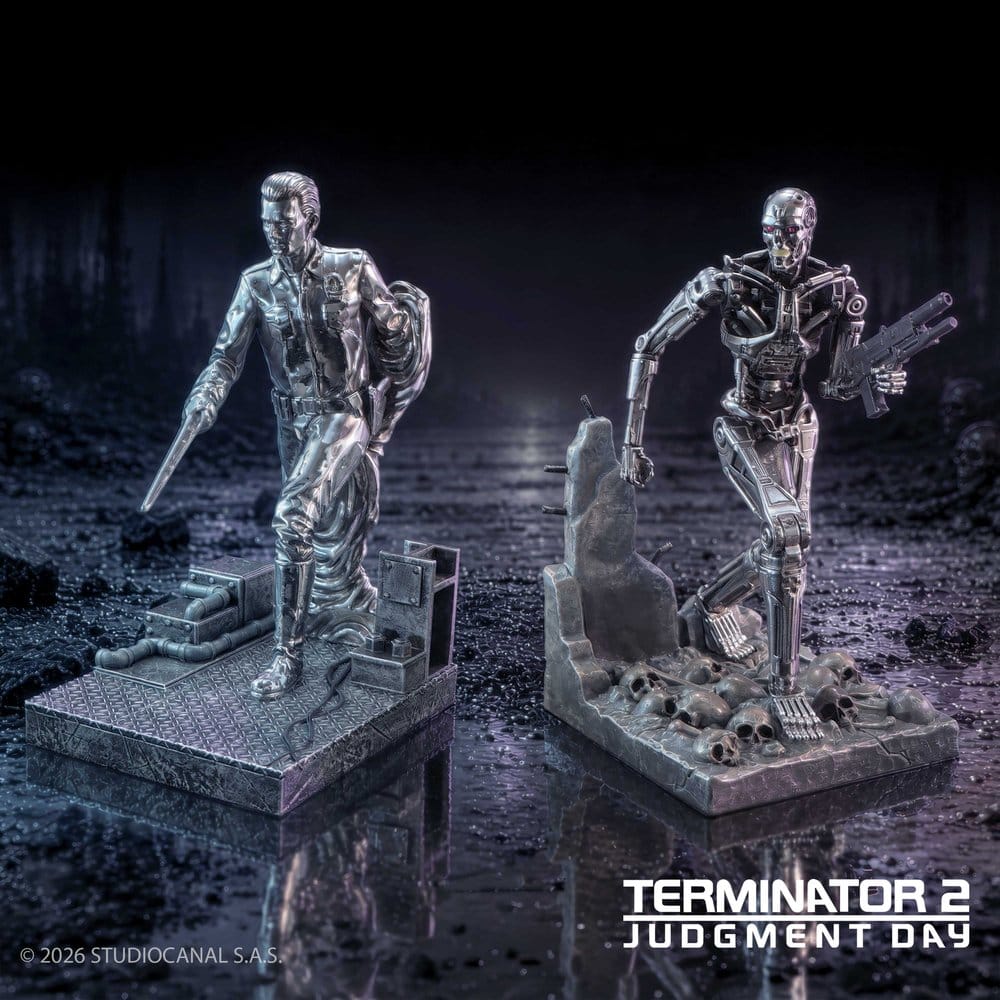 Nemesis Now Terminator 2 T-1000 vs T-800 Buchstützen