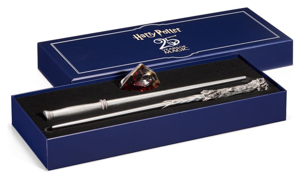 Noble Collection Harry Potter Celebration Wand Sorcerer’s Stone 25th Anniversary Set