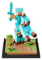 Noble Collection Minecraft Diamond Armor Steve und Pferd Diorama Figur