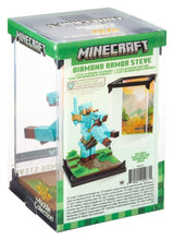 Noble Collection Minecraft Diamond Armor Steve und Pferd Diorama Figur
