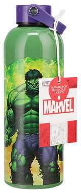 Paladone Products Marvel Universe Hulk Trinkflasche Metall mit Trageschlaufe