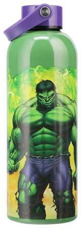 Paladone Products Marvel Universe Hulk Trinkflasche Metall mit Trageschlaufe