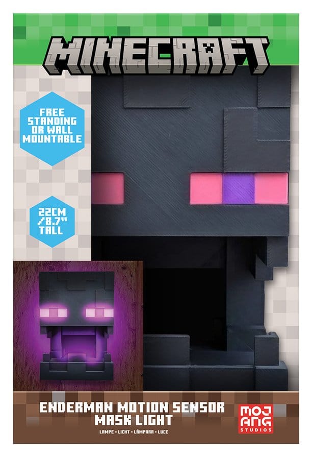 Paladone Products Minecraft Enderman Mask Motion Sensor Leuchte