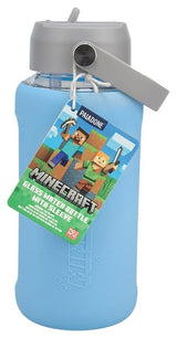 Paladone Products Minecraft Glas Trinkflasche Mit Hülle
