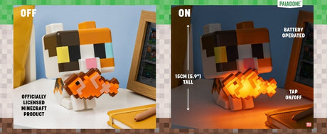 Paladone Products Minecraft GloBuddies Cat Leuchte