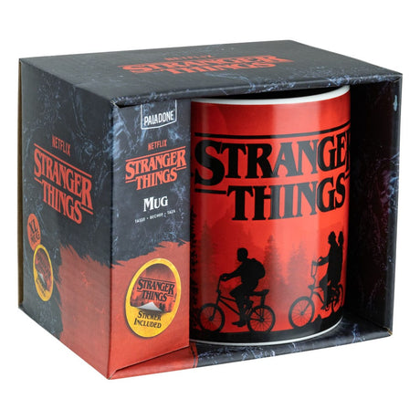 Paladone Products Stranger Things Tasse mit Aufkleber XL