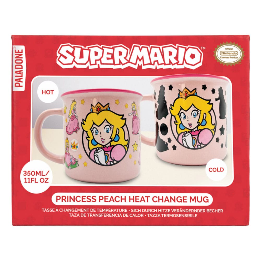 Paladone Products Super Mario Princess Peach Tasse mit Thermoeffekt