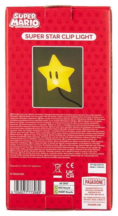 Paladone Products Super Mario Super Star Clip Leuchte
