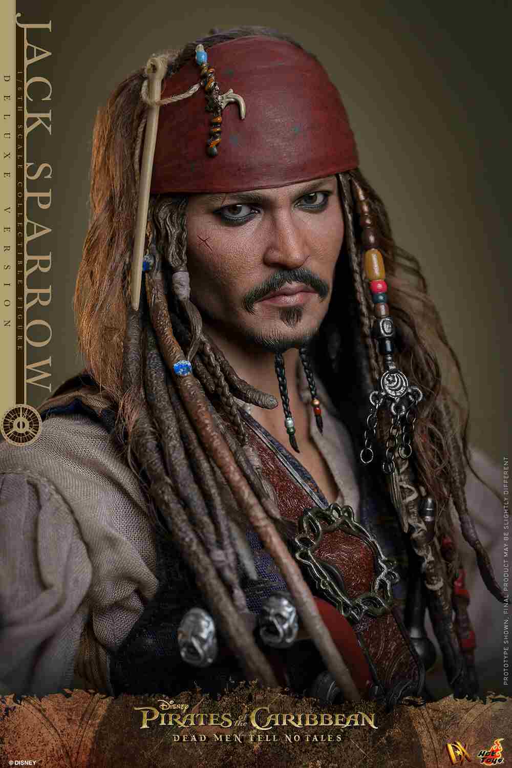 Pirates of the Caribbean - Jack Sparrow Deluxe DX38 Dead Men Tell No Tales Actionfigur Hot Toys
