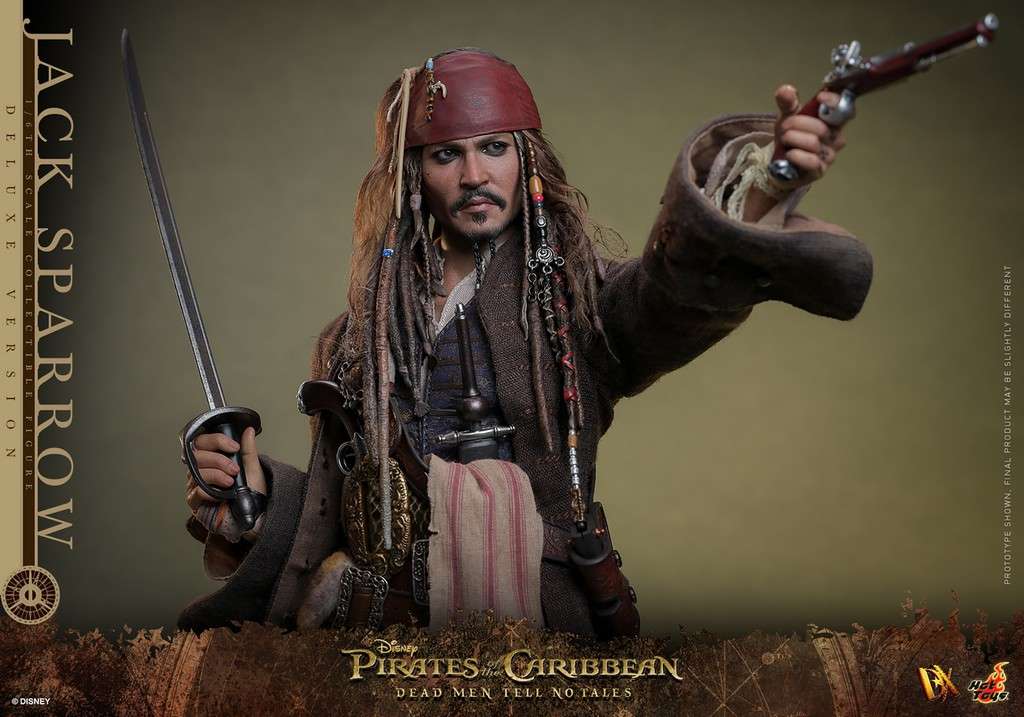 Pirates of the Caribbean - Jack Sparrow Deluxe DX38 Dead Men Tell No Tales Actionfigur Hot Toys
