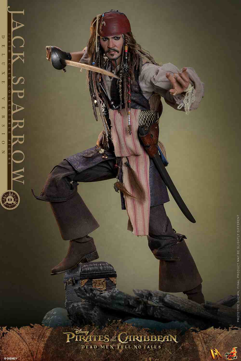 Pirates of the Caribbean - Jack Sparrow Deluxe DX38 Dead Men Tell No Tales Actionfigur Hot Toys