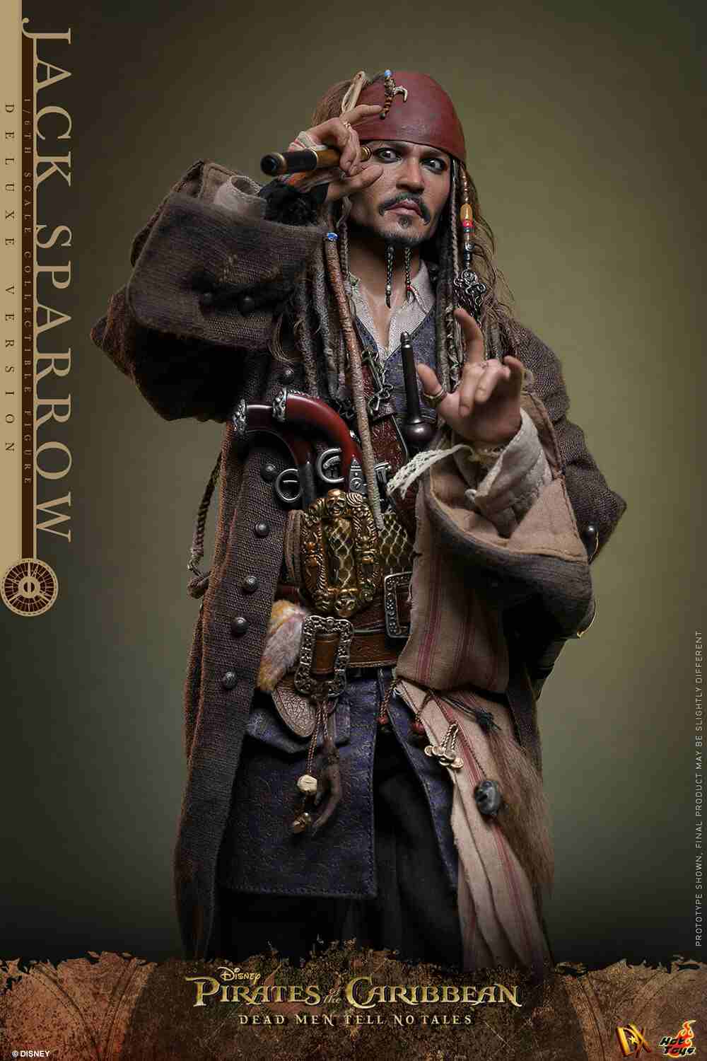 Pirates of the Caribbean - Jack Sparrow Deluxe DX38 Dead Men Tell No Tales Actionfigur Hot Toys