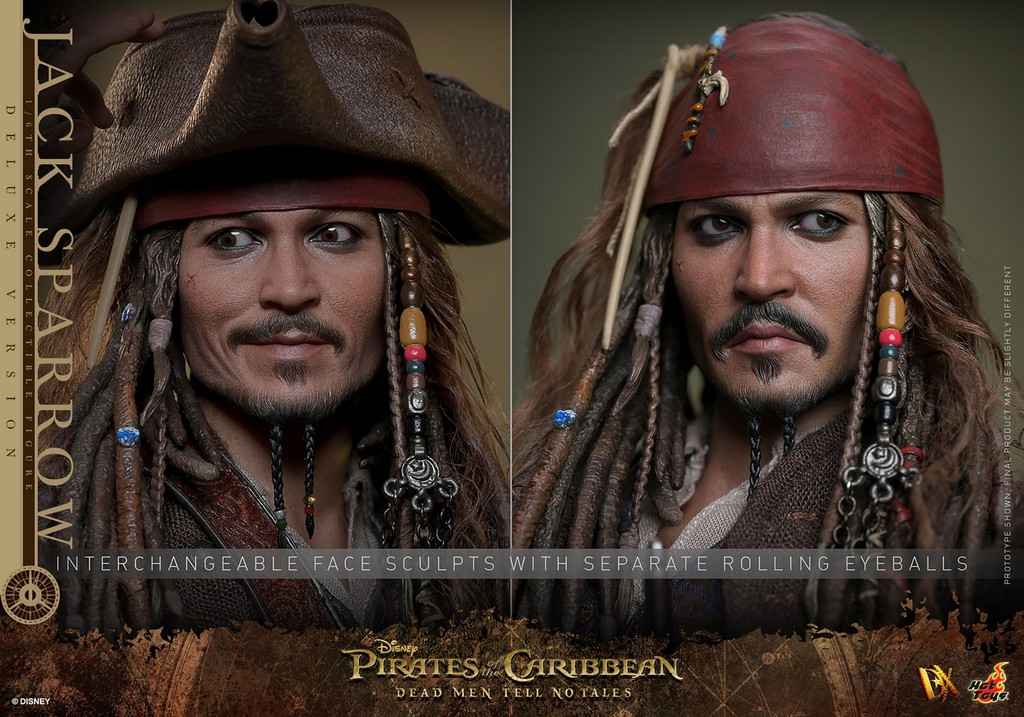 Pirates of the Caribbean - Jack Sparrow Deluxe DX38 Dead Men Tell No Tales Actionfigur Hot Toys