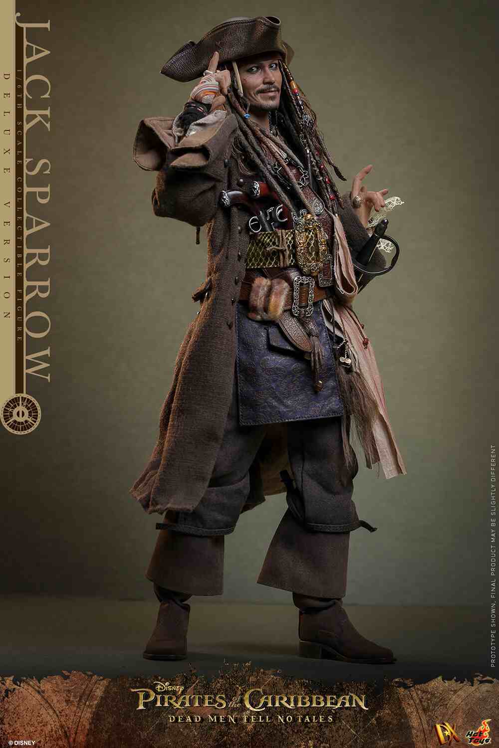 Pirates of the Caribbean - Jack Sparrow Deluxe DX38 Dead Men Tell No Tales Actionfigur Hot Toys