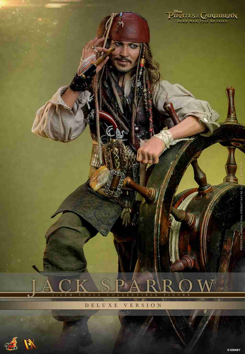 Pirates of the Caribbean - Jack Sparrow Deluxe DX38 Dead Men Tell No Tales Actionfigur Hot Toys