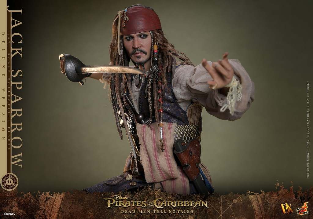 Pirates of the Caribbean - Jack Sparrow Deluxe DX38 Dead Men Tell No Tales Actionfigur Hot Toys