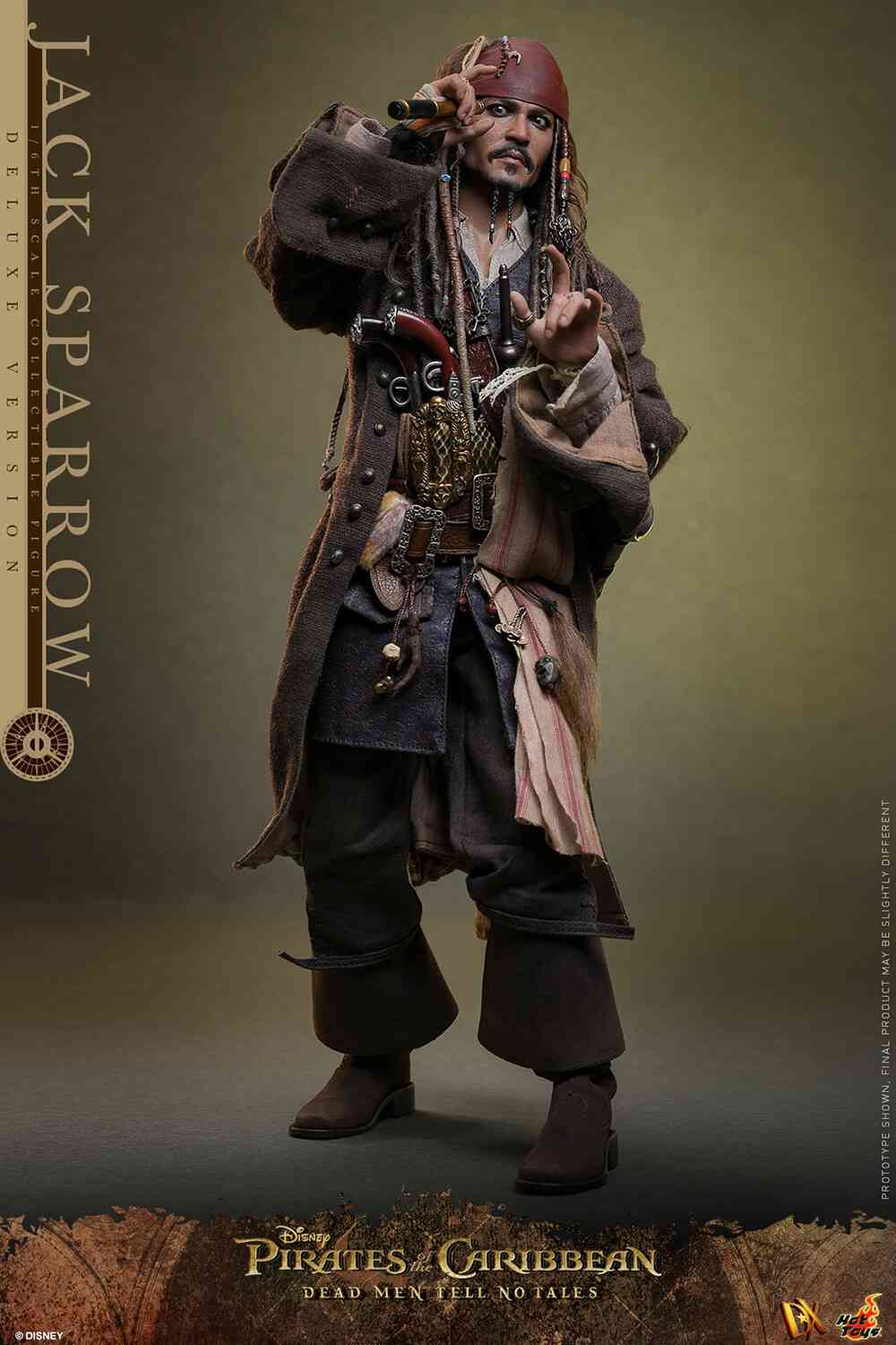 Pirates of the Caribbean - Jack Sparrow Deluxe DX38 Dead Men Tell No Tales Actionfigur Hot Toys
