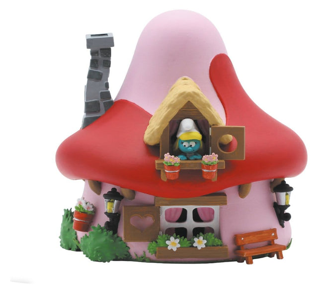 Plastoy Die Schlümpfe: Spardose Mushroom House Smurfette 15 cm