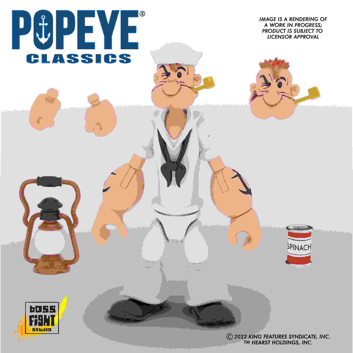 Popeye Actionfigur Wave 02 Popeye White Sailor Suit