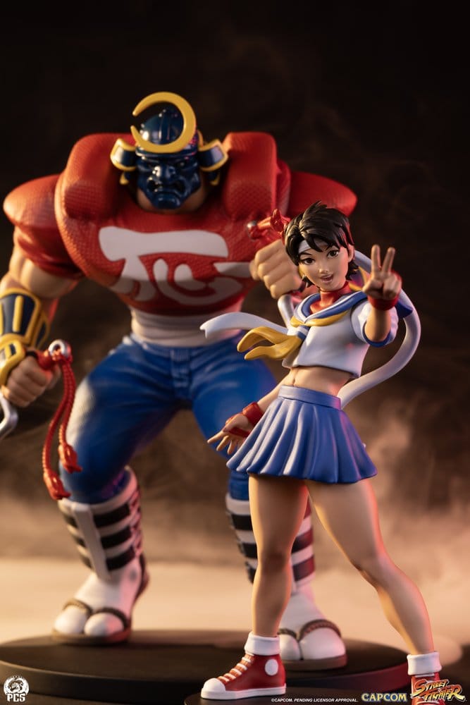 Premium Collectibles Studio Street Fighter Street Jam Sakura & Sodom 1/10 Statuen