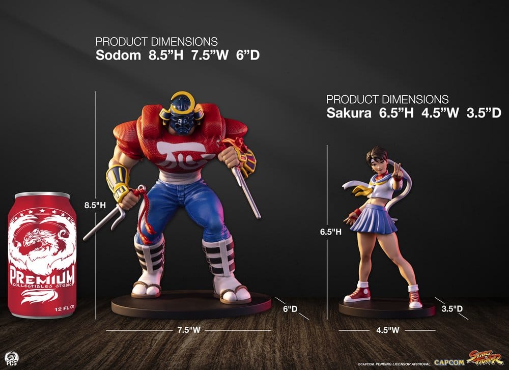 Premium Collectibles Studio Street Fighter Street Jam Sakura & Sodom 1/10 Statuen