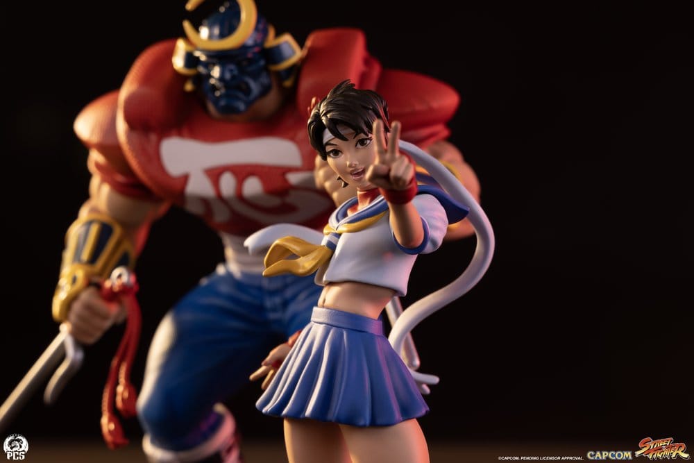 Premium Collectibles Studio Street Fighter Street Jam Sakura & Sodom 1/10 Statuen