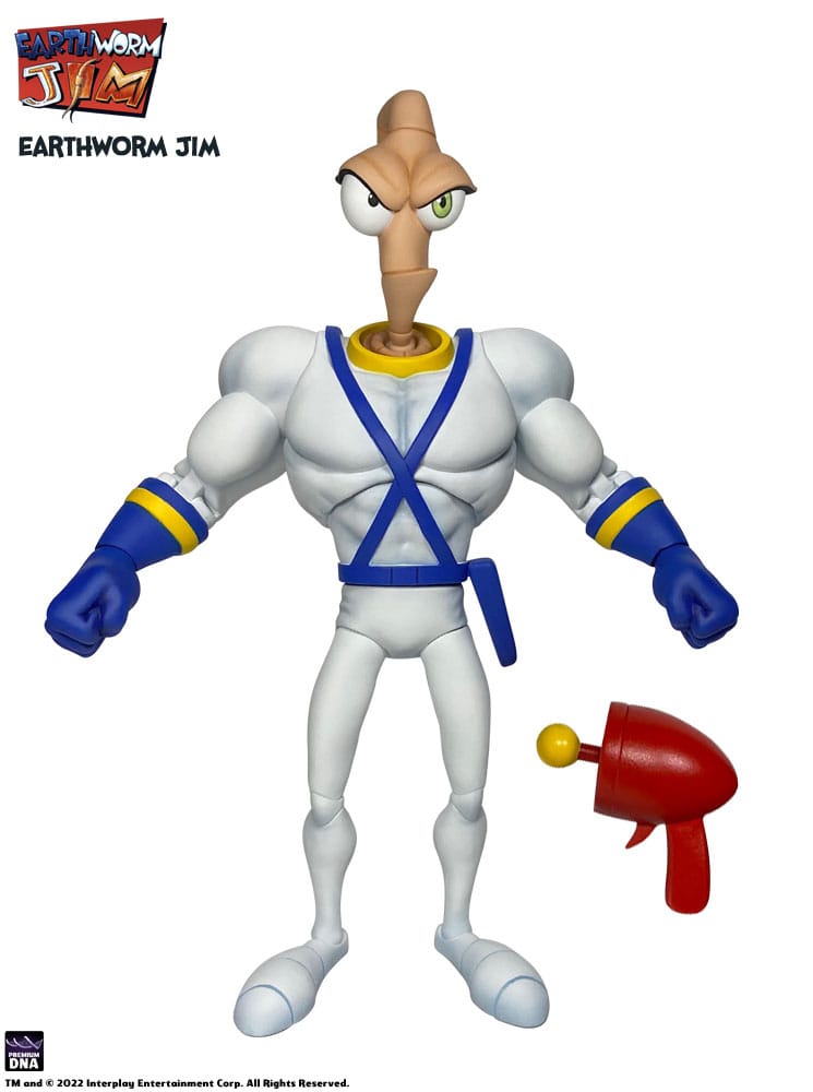 Premium DNA Toys Earthworm Jim - Earthworm Jim & Snot Wave 1 Actionfigur