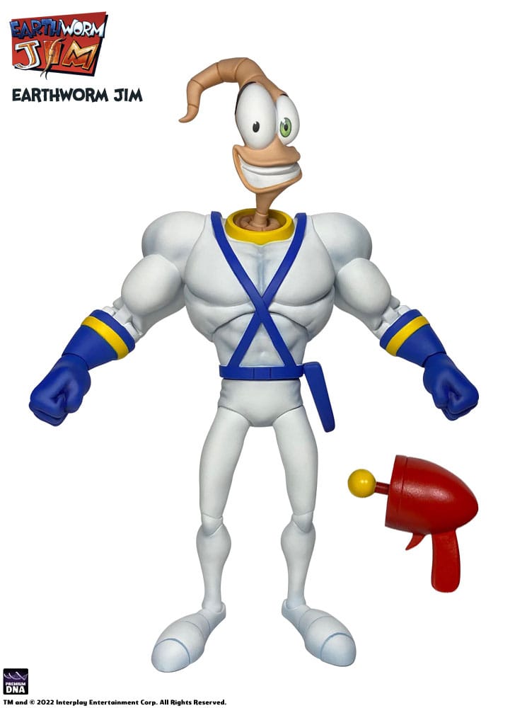 Premium DNA Toys Earthworm Jim - Earthworm Jim & Snot Wave 1 Actionfigur