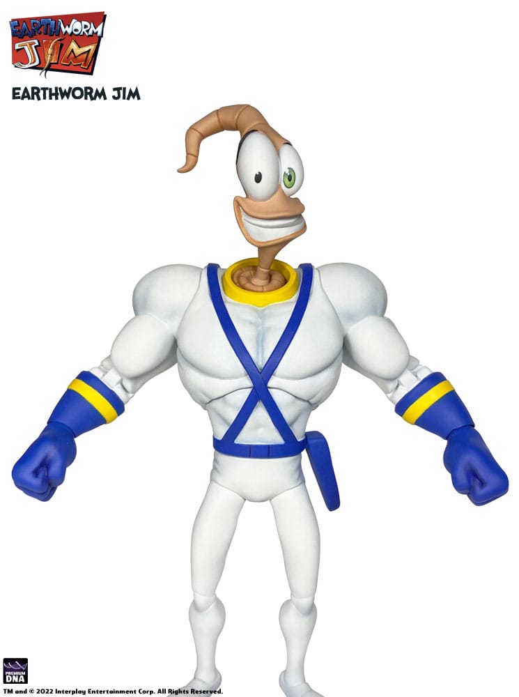Premium DNA Toys Earthworm Jim - Earthworm Jim & Snot Wave 1 Actionfigur
