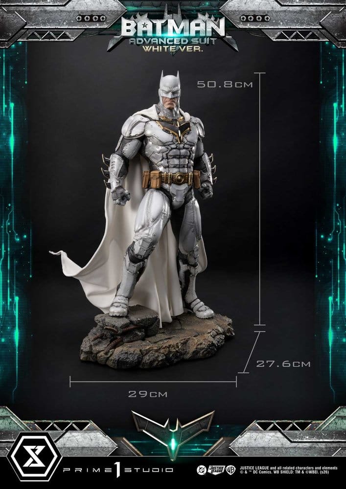 Prime 1 Studio DC Comics Ultimate Museum Masterline Batman Advanced Suit White Version (Design By Josh Nizzi) Statue