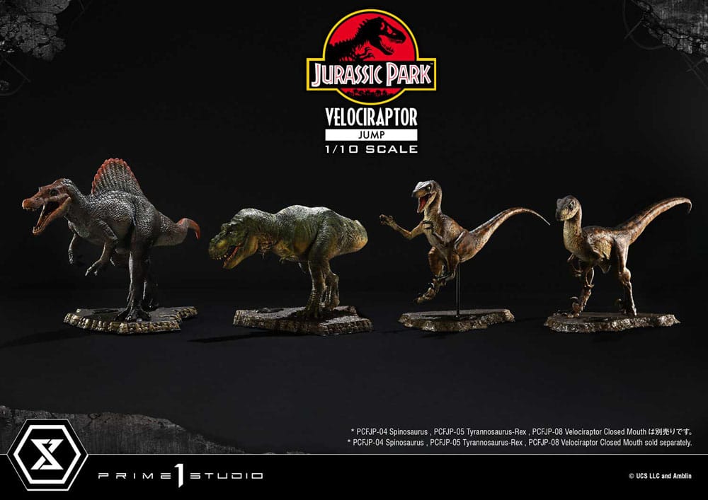 Prime 1 Studio Jurassic Park Velociraptor Jump 1/10 Statue