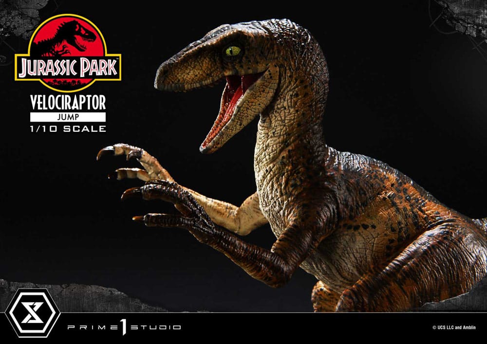 Prime 1 Studio Jurassic Park Velociraptor Jump 1/10 Statue