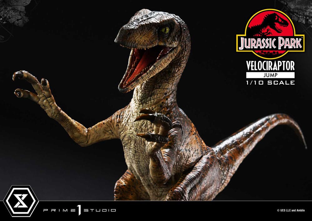 Prime 1 Studio Jurassic Park Velociraptor Jump 1/10 Statue