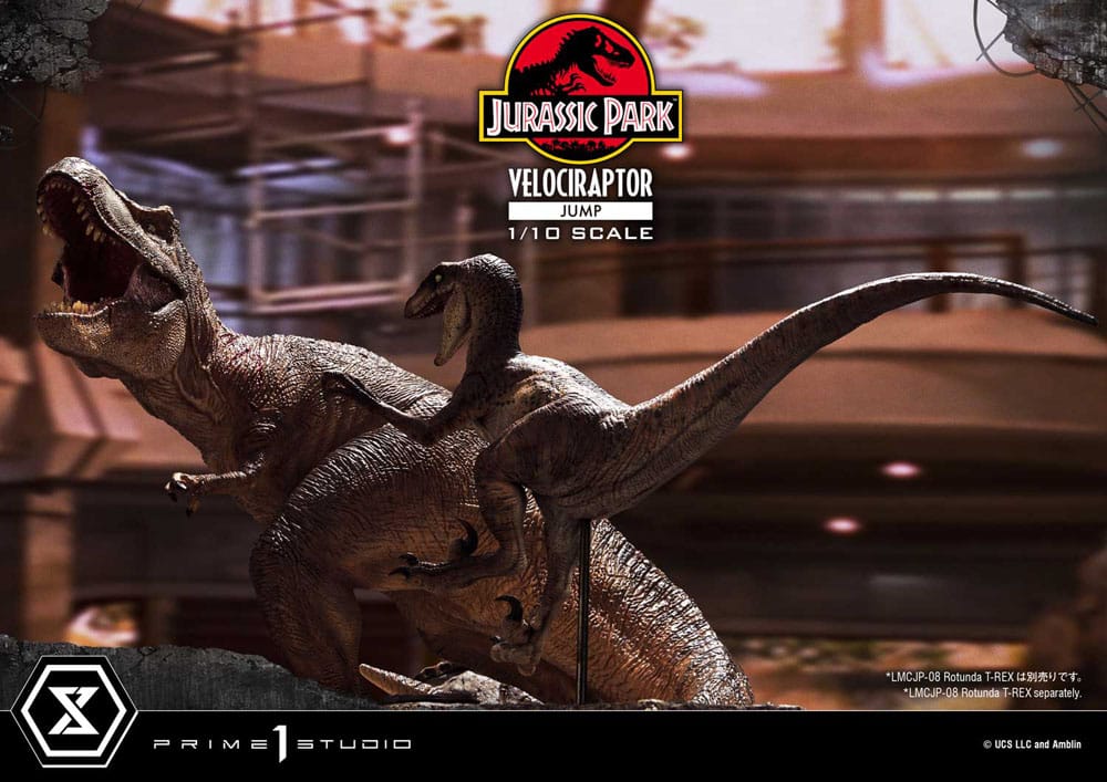 Prime 1 Studio Jurassic Park Velociraptor Jump 1/10 Statue