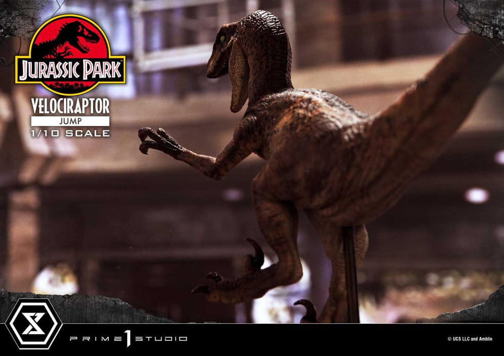 Prime 1 Studio Jurassic Park Velociraptor Jump 1/10 Statue