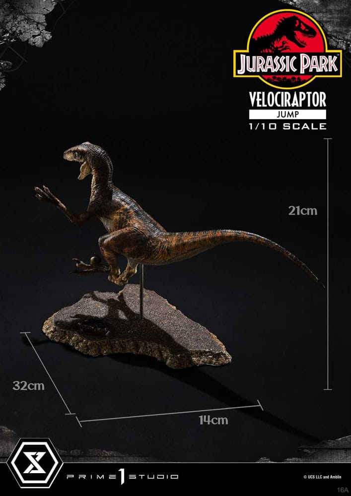 Prime 1 Studio Jurassic Park Velociraptor Jump 1/10 Statue